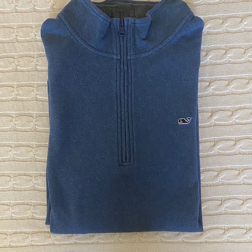 Vineyard Vines Men's Zip-Up Sweater in Navy
